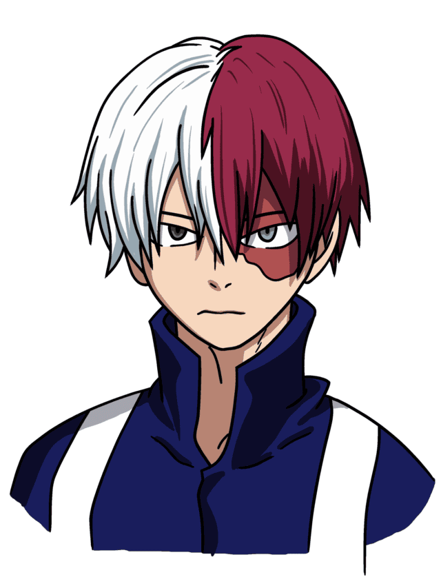 Shoto Todoroki from My Hero Academia drawing tutorial - web story - complete