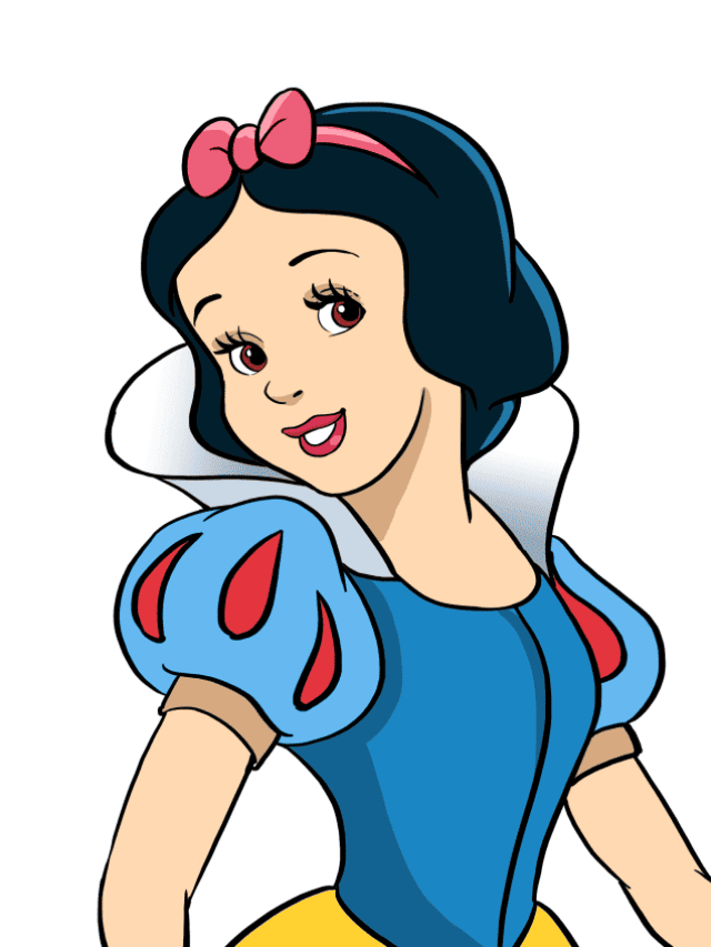 Snow White drawing tutorial - web story - complete