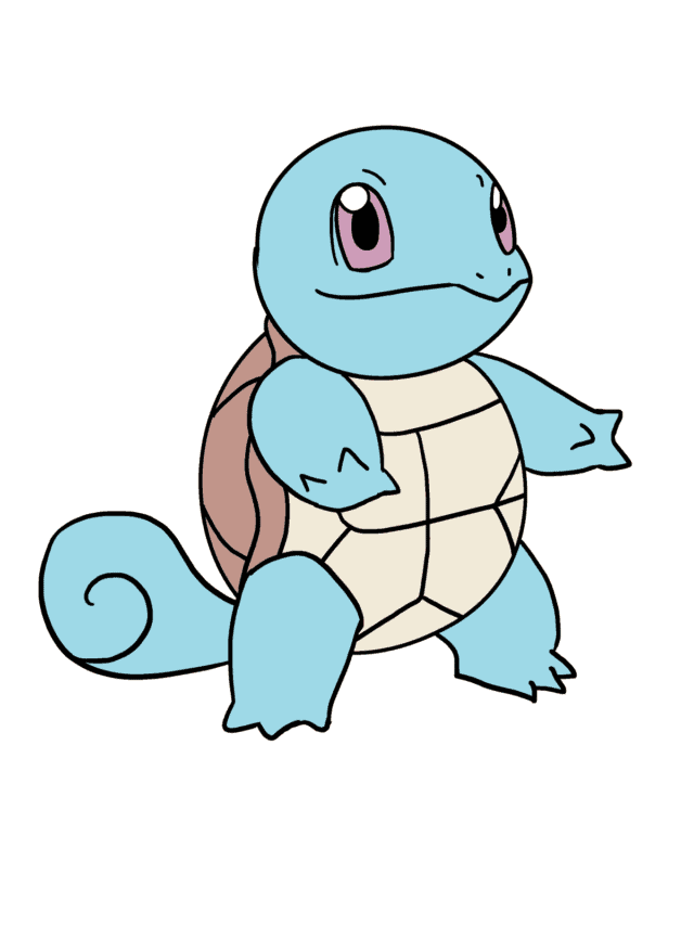 Squirtle drawing tutorial - web story - complete