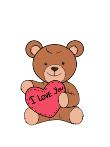 Teddy Bear with a Heart drawing tutorial - web story - complete