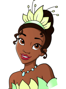 Tiana from The Princess and the Frog drawing tutorial - web story - complete