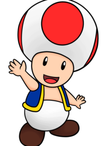 Toad from Mario drawing tutorial - web story - complete