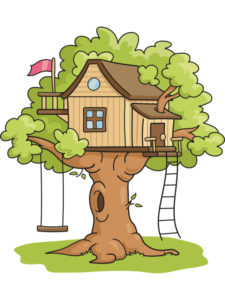 Tree House drawing tutorial - web story - complete