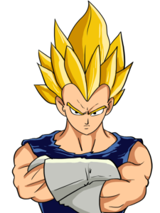 Vegeta from Dragon Ball drawing tutorial - web story - complete