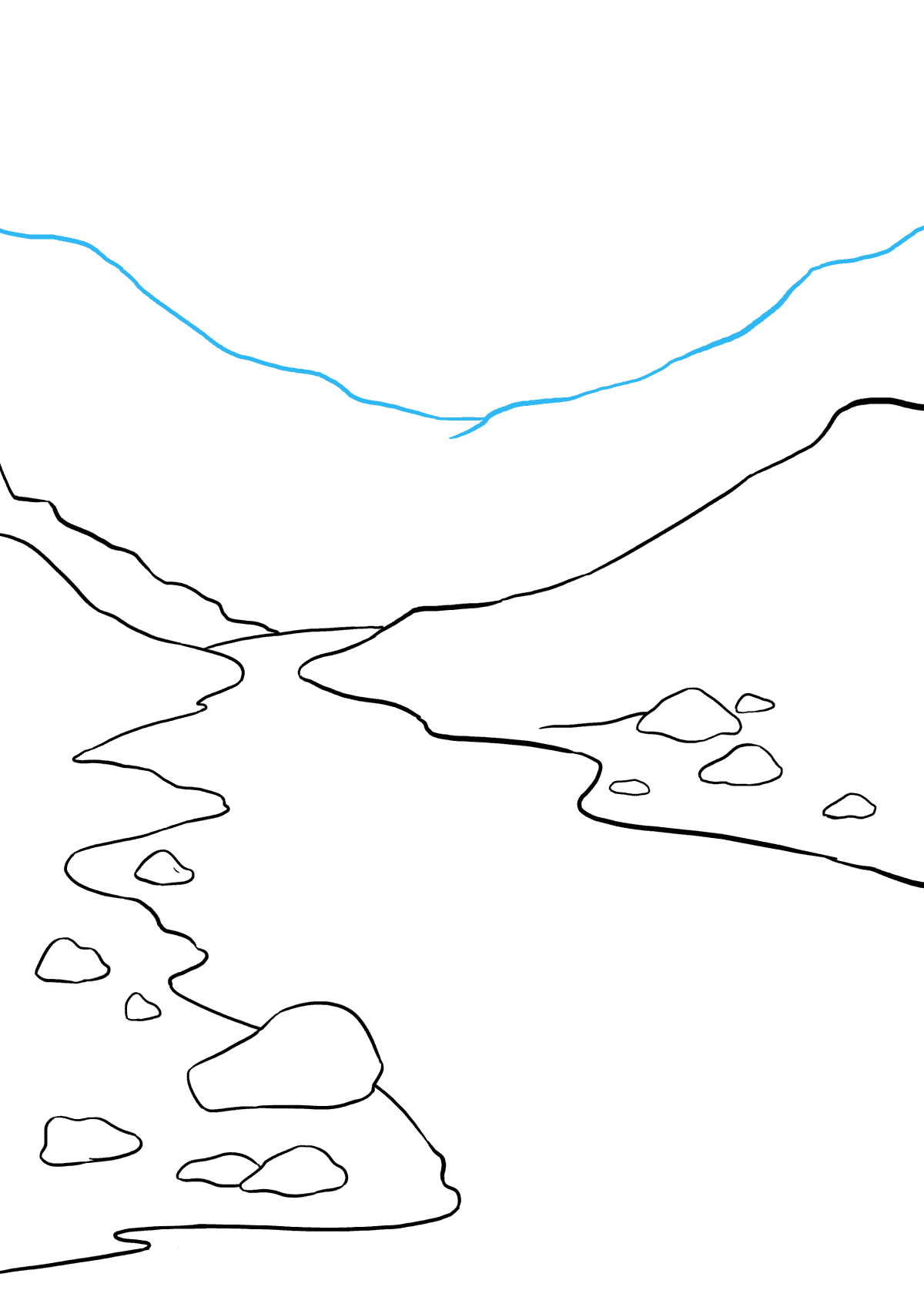 Time Rivers Easy Drawing How To Draw A River With Pencil Easy