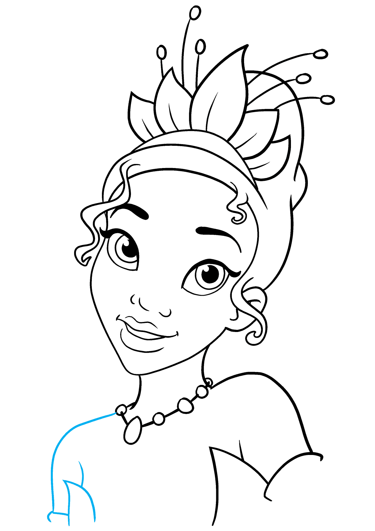 tiana frog drawing