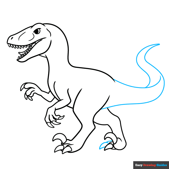 Easy Velociraptor Drawing