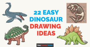 22 Easy Dinosaur Drawing Ideas for Kids Featured Image