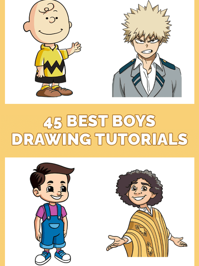 45 boys Drawing Tutorials Pinterest Image