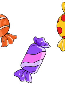 Candy drawing tutorial - web story - complete