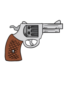 Cartoon Revolver drawing tutorial - web story - complete
