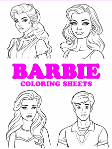 Free printable barbie coloring pages - pinterest image