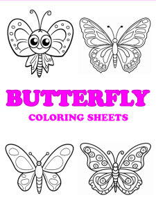 Free printable butterfly coloring pages - Pinterest Image