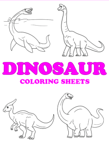 Free Dinosaur Coloring Pages Pinterest Image