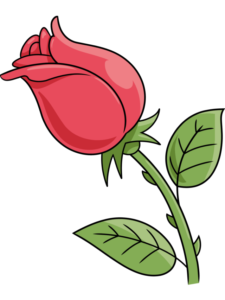 Easy Step by Step Rose Drawing for Kids - web story - complete