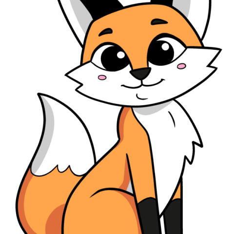 Fox drawing tutorial - web story - complete