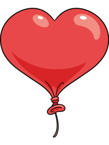 Heart Balloon drawing tutorial - web story - complete