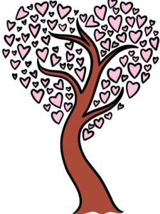 Heart Tree drawing tutorial - web story - complete