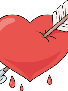 Heart with Arrow drawing tutorial - web story - complete