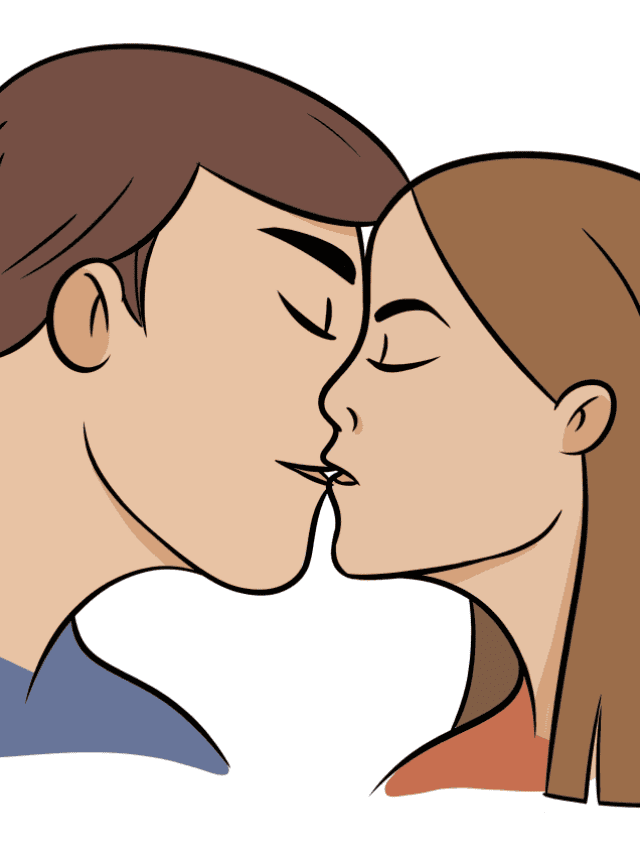 Kiss drawing tutorial - web story - complete