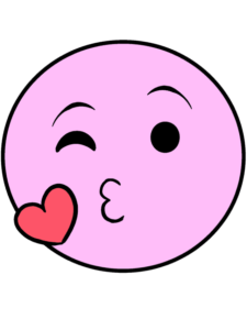 Kiss Emoji drawing tutorial - web story - complete