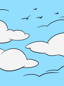 Sky drawing tutorial - web story - complete