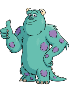 Sully from Monster's Inc drawing tutorial - web story - complete