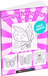 Free Butterfly Coloring Pages for Kids - Free eBook 3D cover image