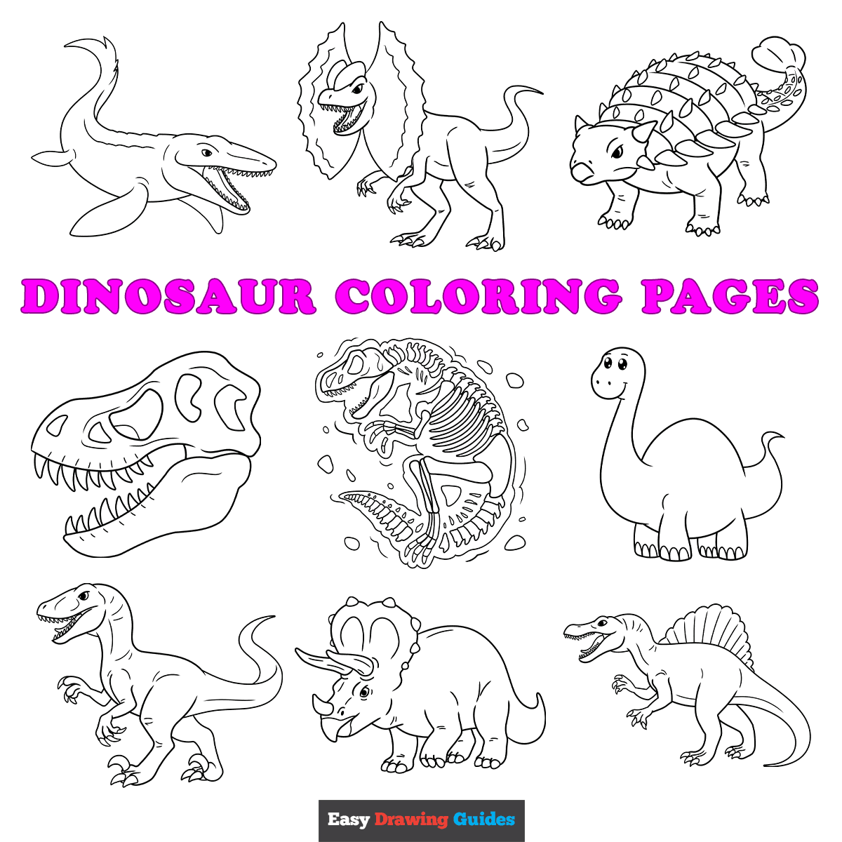 Dinosaur Coloring Pages Featured Image