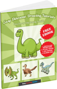 41 Easy Dinosaur Drawing Tutorials - 3D ebook cover