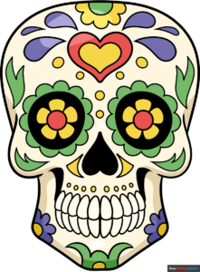 How to Draw a Dia De Los Muertos Skull Featured Image