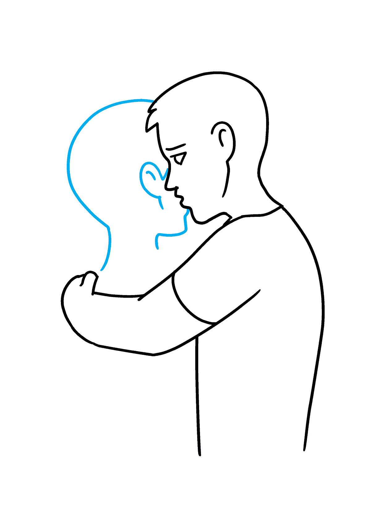 Easy Way To Draw A Hug