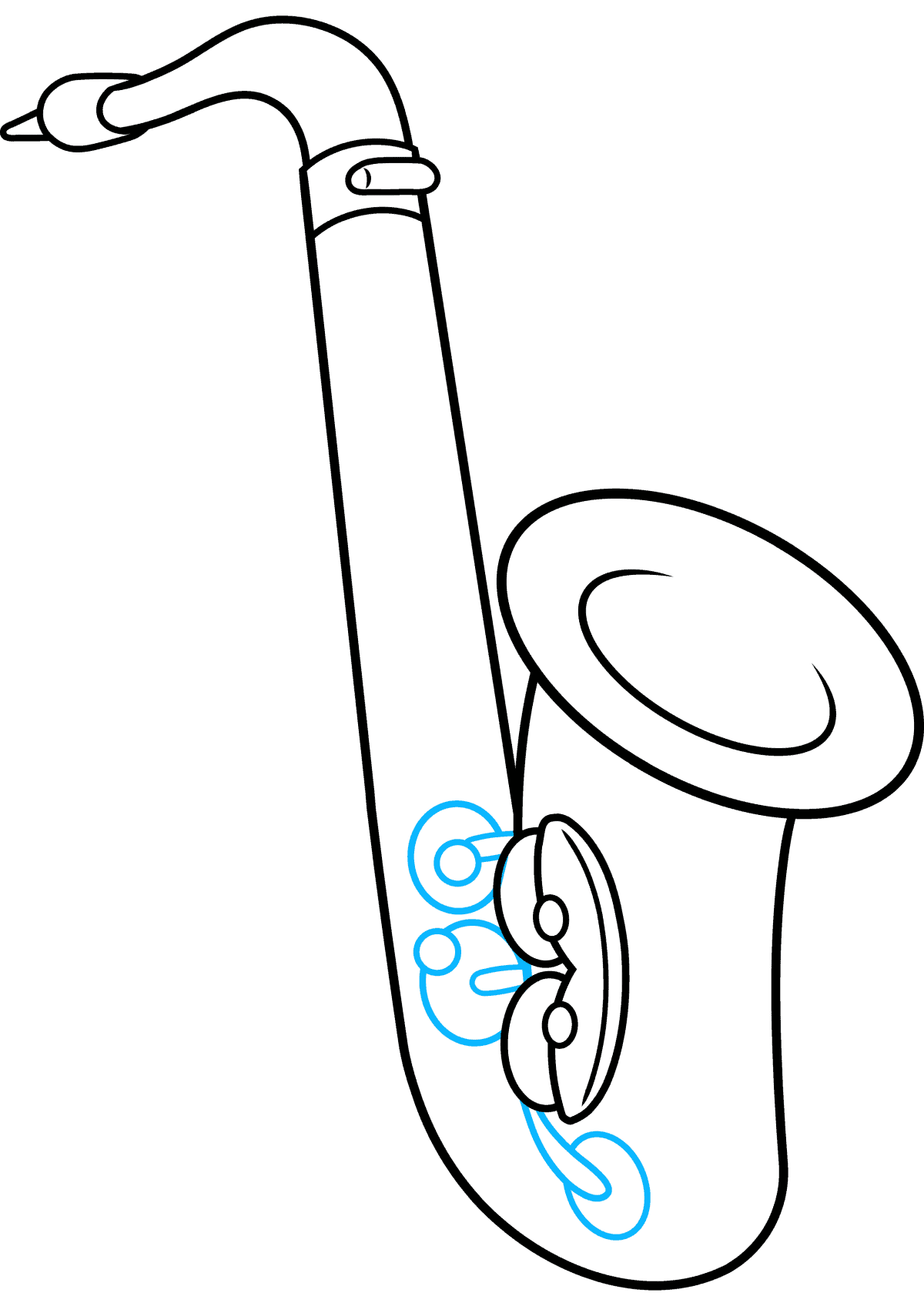 How To Draw A Saxophone