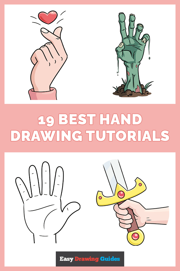 19 Easy Hand Drawing Tutorials Pinterest Image