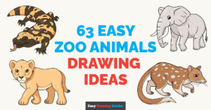 63 Easy Zoo Animals Drawing Ideas for Kids Featured Image