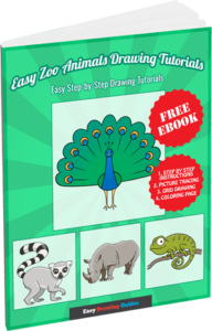 Easy Zoo Animals Drawing Tutorials - 3D eBook cover
