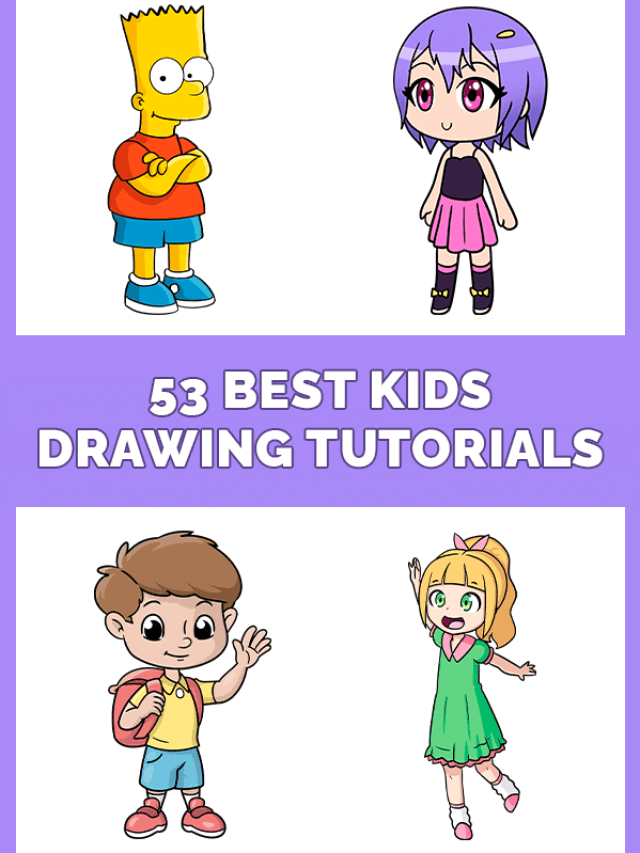 53 Best Kids Drawing Tutorials Pinterest Image