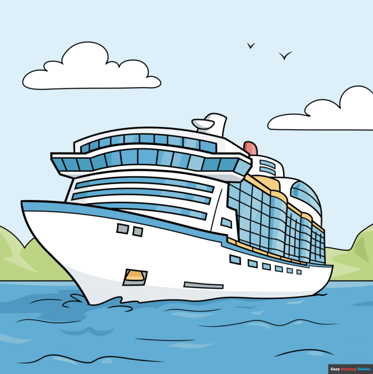 How to Draw a Cruise Ship Featured Image