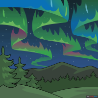How to Draw the Northern Lights (Aurora Borealis)