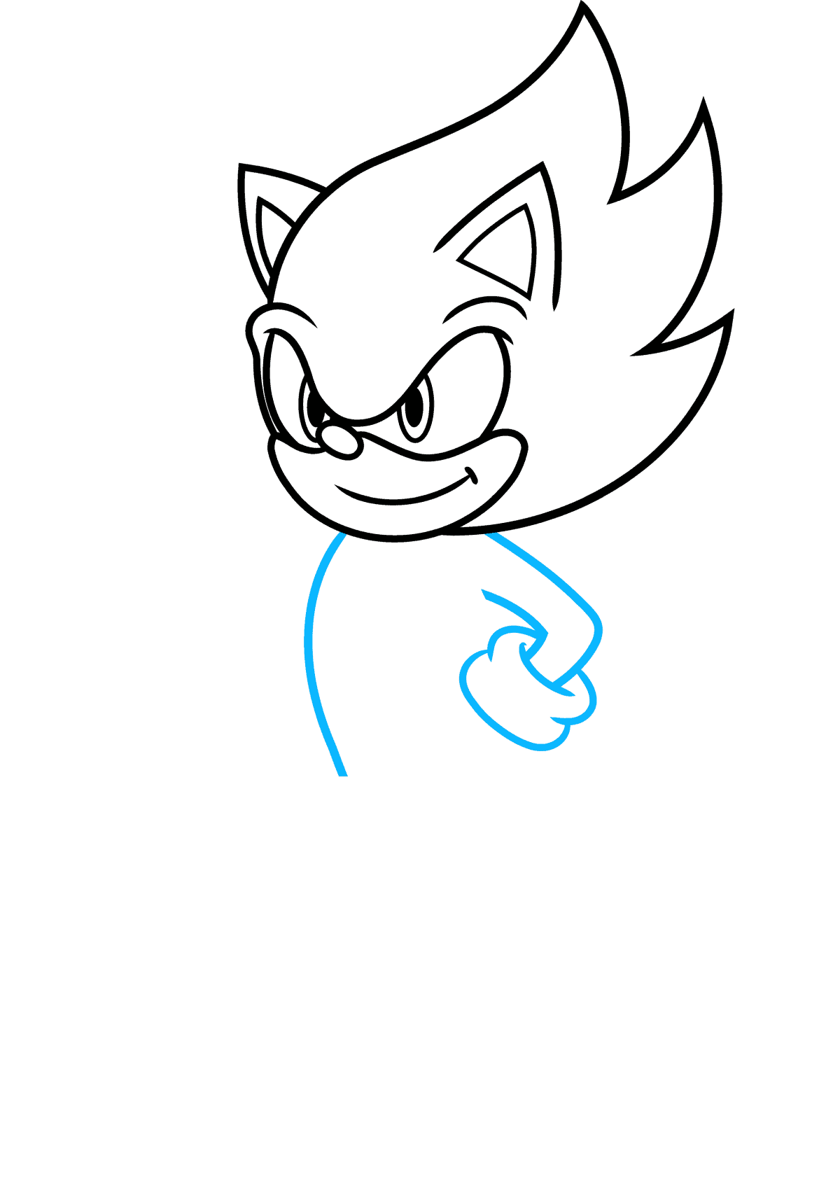 How To Draw Super Sonic Step By Step