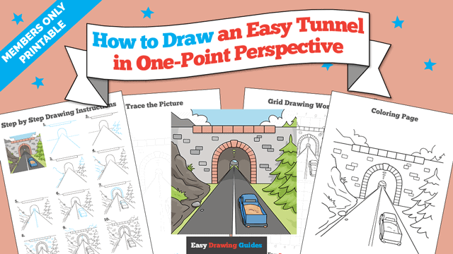 How To Draw An Easy Tunnel In One Point Perspective Really Easy 