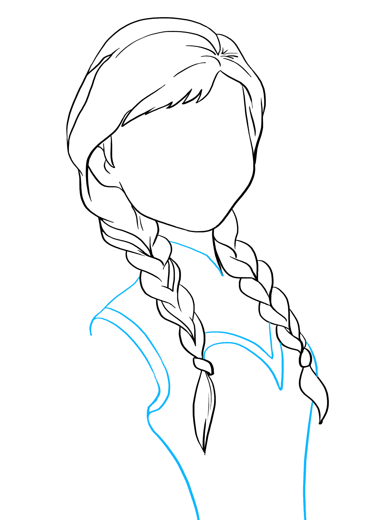 Drawing Braids Of Anna Elsa From Frozen Youtube