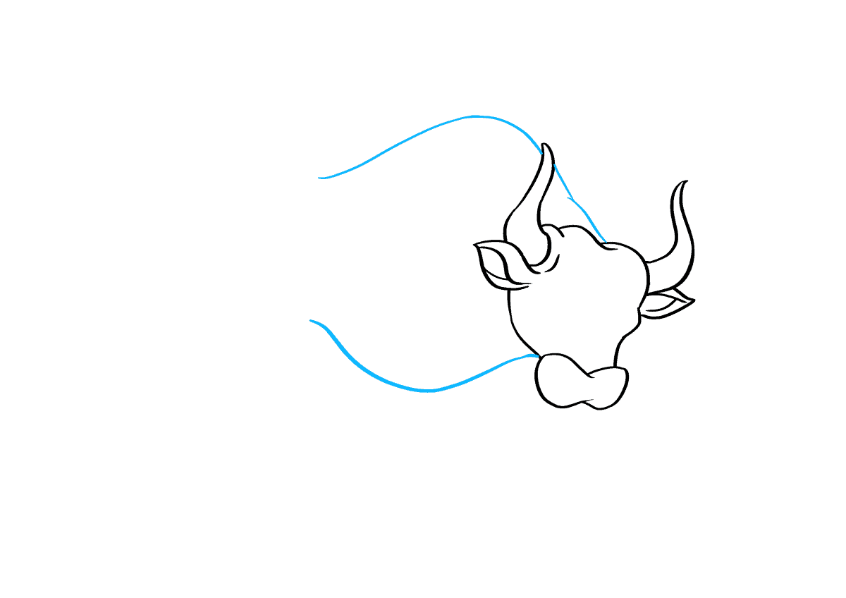 Bull Outline Drawing Easy