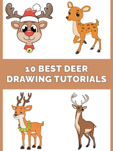 10 Best Deer Drawing Tutorials Pinterest Image