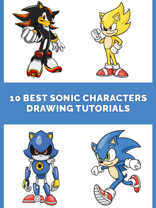 11 Sonic Characters Drawing Tutorials Pinterest Image