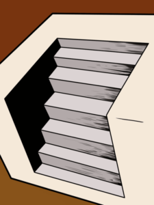 3D Stairs drawing tutorial - web story - complete