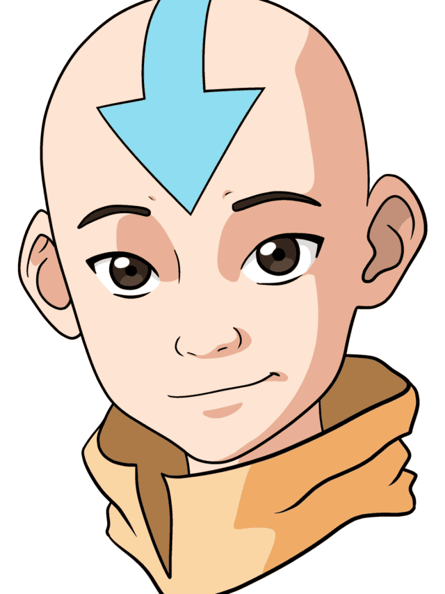 Aang from Avatar the Last Airbender drawing tutorial - web story - complete