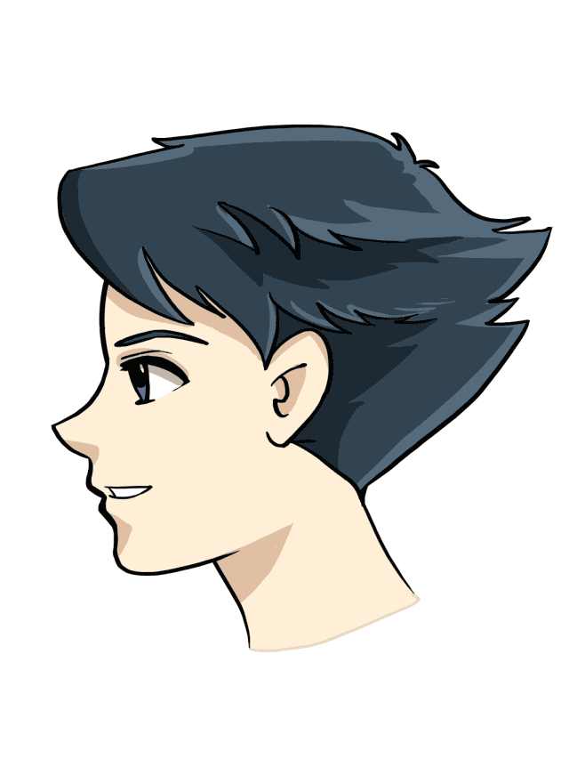 Anime Boy Face drawing tutorial - web story - complete