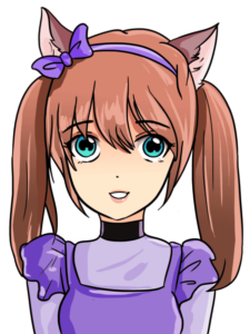 Anime Cat Girl drawing tutorial - web story - complete