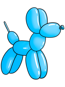 Balloon Dog drawing tutorial - web story - complete